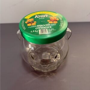 Kraft Glass Jar with Green Lid